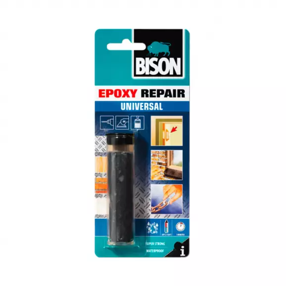 Универсално двукомпонентно епоксидно лепило BISON Epoxy Repair Universal 56гр, универсално