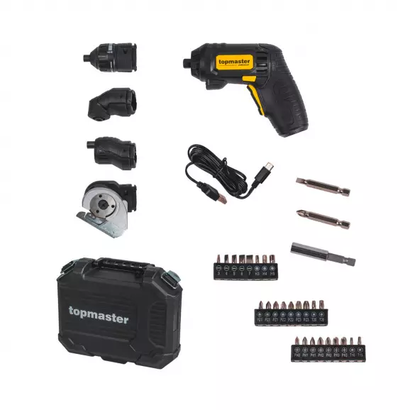 Акумулаторна отвертка TOPMASTER COMPACT, 4.0V, 1.5Ah, Li-Ion, 5.5Nm, 1/4