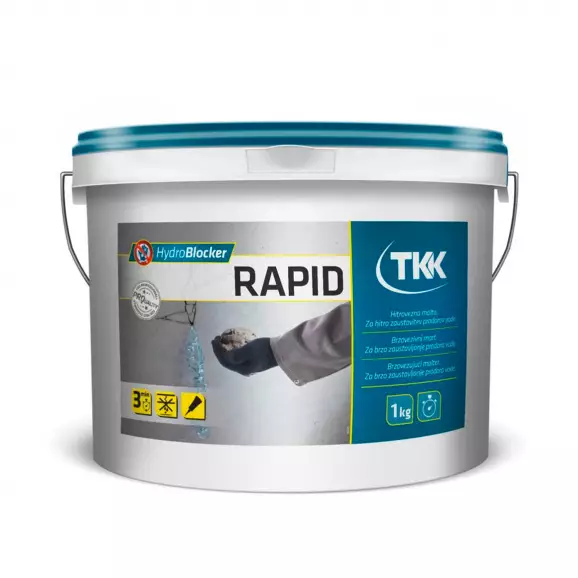 Бързостягаща замазка TKK HydroBlocker Rapid 1кг, мигновено спиране на течаща вода
