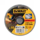 Диск карбофлексов DEWALT 125х1.2х22.23мм 10броя, за рязане на неръждаема стомана - small