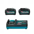 Комплект батерии и зарядно устройство MAKITA BL4040 x 2 + DC40RA, 40V, 4.0Ah, Li-Ion - small