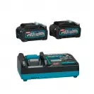 Комплект батерии и зарядно устройство MAKITA BL4040 x 2 + DC40RA, 40V, 4.0Ah, Li-Ion - small, 243204