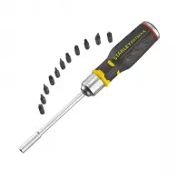 Отвертка с тресчотен механизъм STANLEY 13части, PH, PZ, SB, TX, с магнит