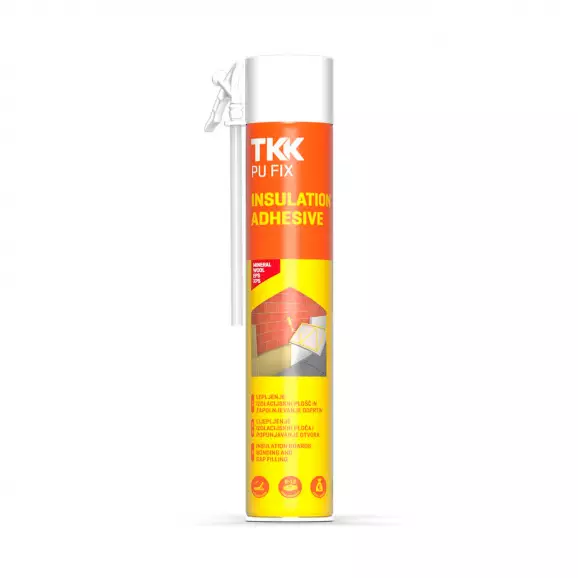 Пяна полиуретанова TKK Tekapur PU FIX INSULSTION ADHESIVE 750мл, за лепене на изолация, лятна, ръчна