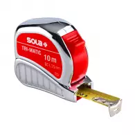 Ролетка пластмасов корпус SOLA Tri-Matic 10м x 25мм, хромиран, EG-клас 1