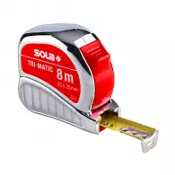 Ролетка пластмасов корпус SOLA Tri-Matic 8м x 25мм, хромиран, EG-клас 1