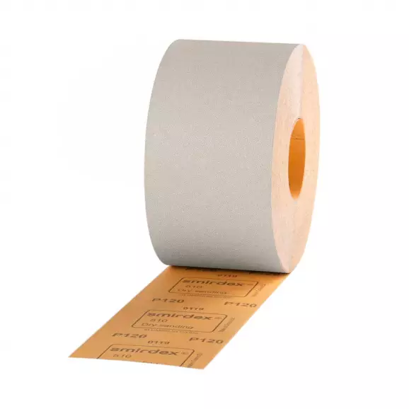 Шкурка на руло SMIRDEX 510 116мм P500, за дърво, авто китове, строителни шпакловки, хартиена основа, бяла