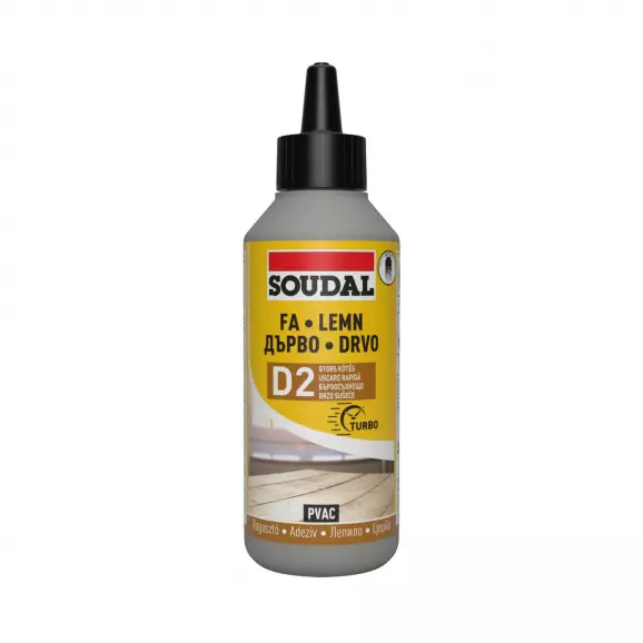 Бързо лепило за дърво SOUDAL Turbo 64A D2 250мл