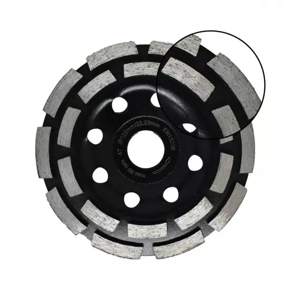 Диск диамантен ABRABORO 125x22.23мм, за шлайфане на бетон