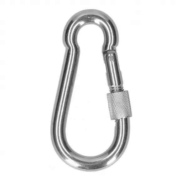 Карабинер с гайка неръждаема INOX MARE DIN5299 А4 50x5мм, 225кг., 50бр. в кутия