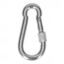 Карабинер с гайка неръждаема INOX MARE DIN5299 А4 50x5мм, 225кг., 50бр. в кутия - small