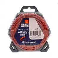 Корда безшумна HUSQVARNA Whisper Twist 2.4мм/12м, усукана, дължина 12м, оранжева