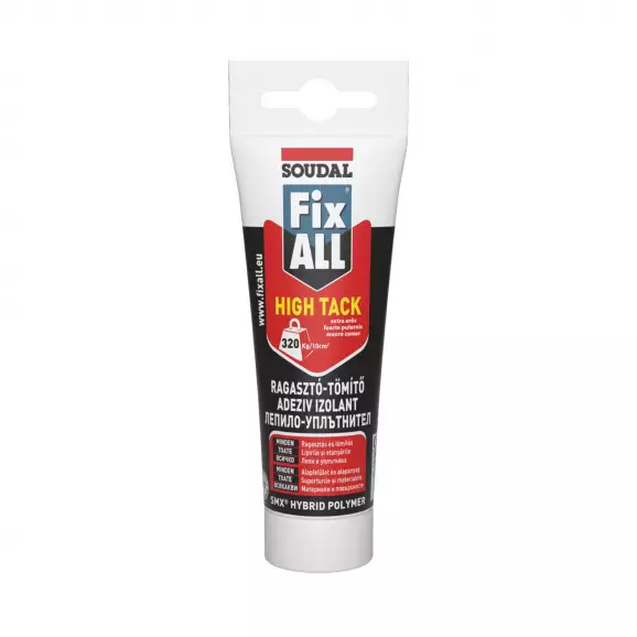 Лепило уплътнител хибрид-полимерно SOUDAL Fix ALL High Tack 125мл-бял