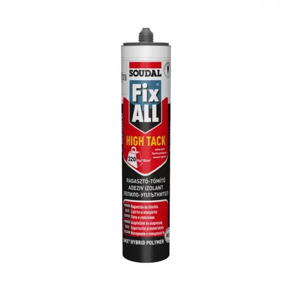 Лепило уплътнител хибрид-полимерно SOUDAL Fix ALL High Tack 290мл-бял