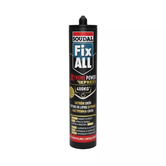 Лепило уплътнител хибрид-полимерно SOUDAL Fix ALL X-treme PowerExpress 280мл-бял