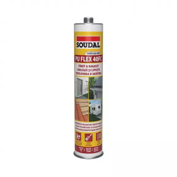 Лепило уплътнител полиуретаново SOUDAL PU FLEX 40 FC 300мл-кафяв