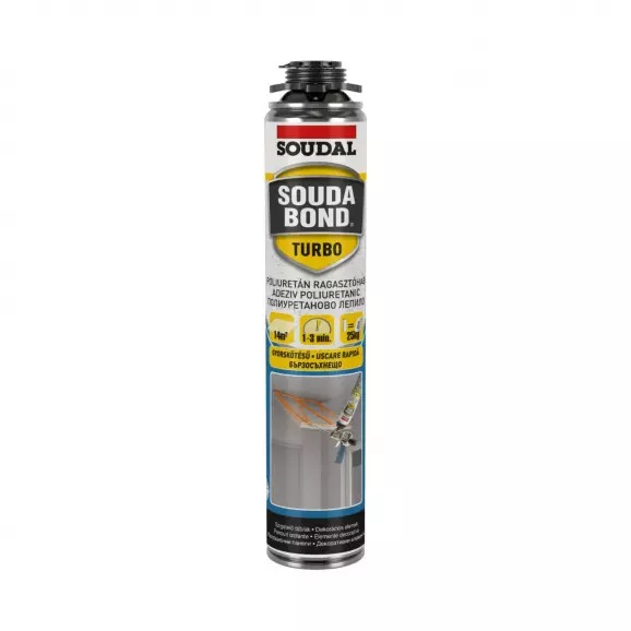 Пяна полиуретанова SOUDAL Soudabond Turbo 750 мл, пистолетна