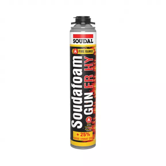 Пяна полиуретанова SOUDAL Soudafoam FR HY Gun 750мл, пистолетна, пожароустойчива