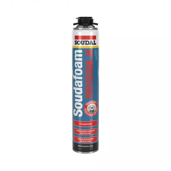 Пяна полиуретанова SOUDAL Soudafoam Gun Prof 60 750мл, пистолетна