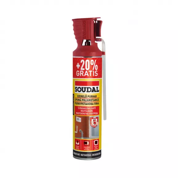 Пяна полиуретанова SOUDAL Windows and Doors Genius 500+100мл, ръчна