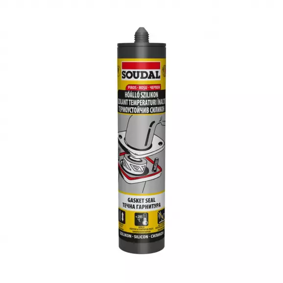 Силикон термоустойчив SOUDAL Gasketseal 280мл-червен