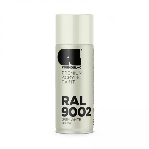 Спрей боя сиво-бял COSMOS LAC RAL 9002 400мл, №412, гланц