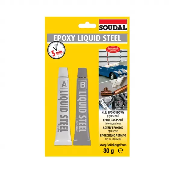 Течна стомана SOUDAL Epoxy Liquid Steel 2x15 мл
