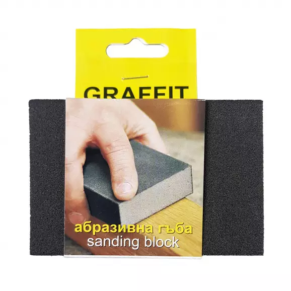 Абразивна гъба GRAFFIT Hook L р-р P150, четиристранна, -