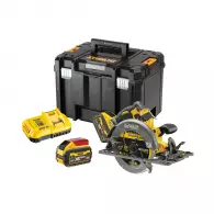 Акумулаторен циркулярен трион DEWALT DCS579X2, 54V, 9.0Ah, Li-Ion, ф190х30мм, 5800об/мин, безчетков