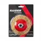 Четкa дисковa RAIDER ф125мм/M14, за ъглошлайф, месингова тел - small, 246127