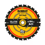 Диск с твърдосплавни пластини DEWALT 184/1.6/20 Z=24, за дървесина