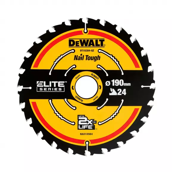 Диск с твърдосплавни пластини DEWALT 190/1.6/30 Z=24, за дървесина