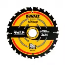 Диск с твърдосплавни пластини DEWALT 190/1.6/30 Z=24, за дървесина - small