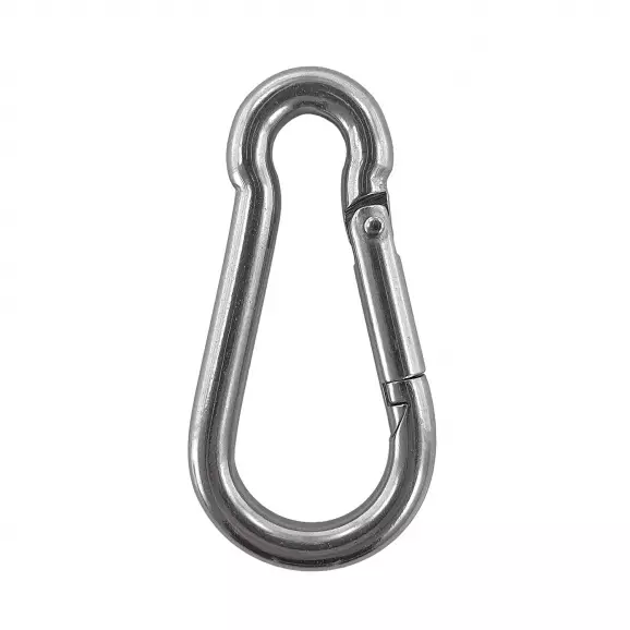 Карабинер неръждаем INOX MARE DIN 5299 C A4 8x80мм, 225кг, крушовидна, 20бр. в кутия