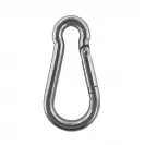 Карабинер неръждаем INOX MARE DIN 5299 C A4 8x80мм, 225кг, крушовидна, 20бр. в кутия - small