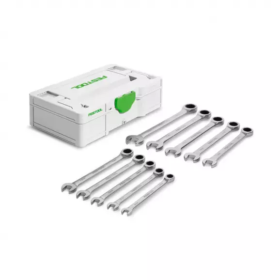 Ключ звездогаечен с тресчотка комплект FESTOOL 8-17мм 10части