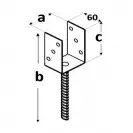 Основа за греда DOMAX PS 100U 101х4х120мм, поцинкована, HDG - small, 254482