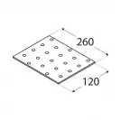 Планка права DOMAX PP20 260х2.0x120мм, поцинкована, за дървени строителни продукти, 10бр. в опаковка - small, 254592