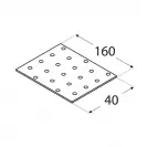 Планка права DOMAX PP4 160х2.0x40мм, поцинкована, за дървени строителни продукти - small, 254588
