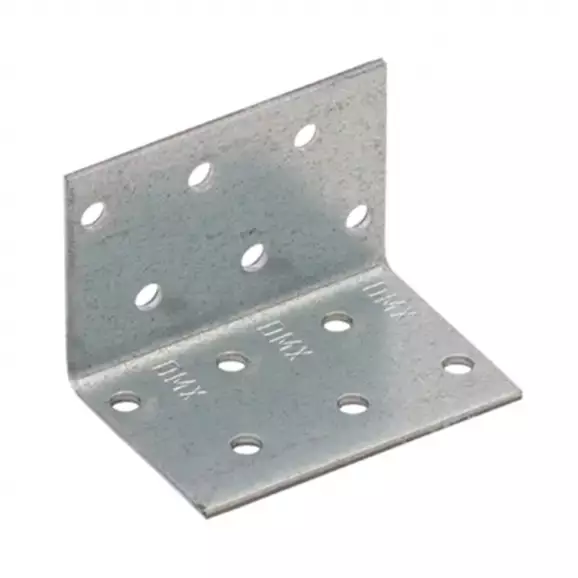 Планка ъглова усилена DOMAX KMP 2 40х60х40х1.5мм, поцинкована, за дървени строителни продукти