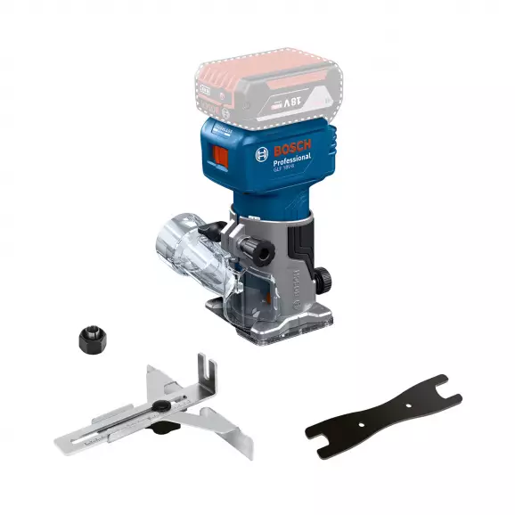 Акумулаторна оберфреза BOSCH GLF 18V-8 Solo, 18V, 2.0-6.0Ah 10000-30000об/мин, ф6, 8мм, безчетков