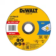 Диск карбофлексов DEWALT 115х1.0х22.23мм, за рязане на неръждаема стомана