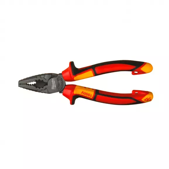 Клещи комбинирани MILWAUKEE VDE 1000V 165мм, двукомпонентна дръжкa