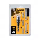 Комплект накрайници DEWALT 6части, PZ, TX, с магнитен държач - small