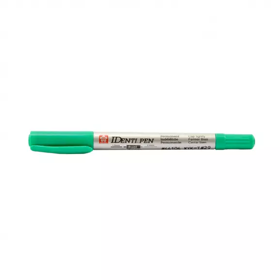 Маркер перманентен SAKURA IDenti Pen 0.4/1.0мм - зелен