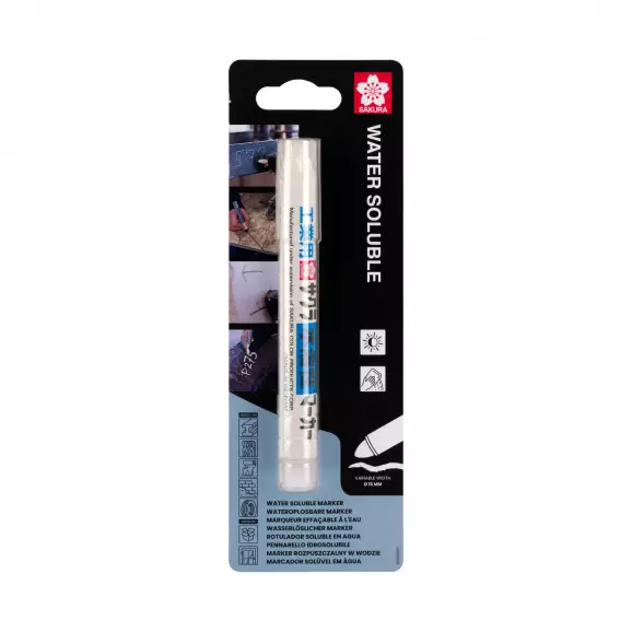 Маркер водоразтворим SAKURA Solid Watersoluble - бял