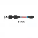 Накрайник кръстат BOSCH Impact Control PH 2x55мм/2бр, E6.3, 1/4
