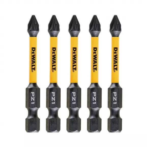 Накрайник кръстат DEWALT Impact PZ 1x57мм, E6.63, комплект 5бр