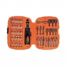 Отвертка с тресчотен механизъм с накрайници BLACK&DECKER A7039 45части, PH, PZ,SB, TX, шестостен, квадрат, двукомпонентна дръжка - small