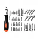 Отвертка с тресчотен механизъм с накрайници BLACK&DECKER A7039 45части, PH, PZ,SB, TX, шестостен, квадрат, двукомпонентна дръжка - small, 247237